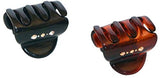 Parcelona French Little Belle Crystals Shell and Black Celluloid Hair Claws