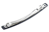 French Amie Glittery Long Skinny Silver Large Handmade Celluloid Hair Barrette