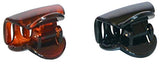 Parcelona French Duo Plain Shell And Black Celluloid Set of 2 Mini Hair Claws