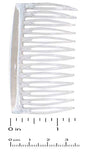 Parcelona French Oval Cut 13 Teeth Clear Celluloid Set of 4 Side Hair Combs