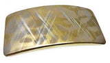 Parcelona French Golden Foot Print Bar Wide Large Hair Clip Barrette