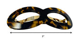 French Amie Infinity Tokyo Hair Clip Automatic Barrette with Golden Clasp