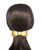 Parcelona French Bow Golden Yellow Medium Celluloid Acetate Hair Clip Barrette