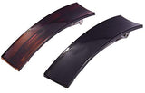 Parcelona French Rectangle Extra Large Tortoise Shell Black Hair Clips Barrettes