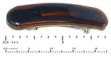 Parcelona French Oblong Bar Brown Small 1 3/4” Celluloid Set of 4 Hair Clip Barr