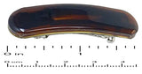 Parcelona French Oblong Bar Brown Small 1 3/4” Celluloid Set of 4 Hair Clip Barr