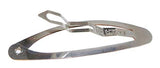 Parcelona French Ellipse Shell Design Medium Set of 6 Snap Clic Clac Hair Pins