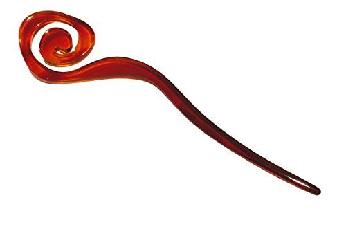 Parcelona French Swirl Cellulose Large Tortoise Shell N Black Bun Hair Pin Stick-ebuyfashion.com-ebuyfashion.com