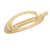 Parcelona French Plain Oval Small Celluloid Metal Free Hair Barrette for Women