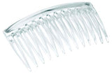 Parcelona French Oval Cut 13 Teeth Clear Celluloid Set of 4 Side Hair Combs
