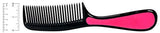 Parcelona French Detangling Black Fuchsia Anti-static Hair Comb with Handle