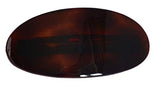 Parcelona French Oval Wide Large Set of 2 Shell Brown Black Hair Clip Barrette