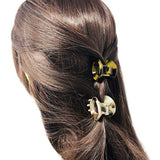 Parcelona Round Small Savana Beige & Tokyo Shell Pony Hair Claw Clip