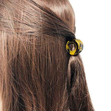 Parcelona Round Small Savana Beige & Tokyo Shell Pony Hair Claw Clip