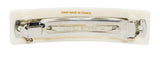 French Amie Beau Criss Cross Handmade Hair Clip Automatic Barrette Silver Clasp