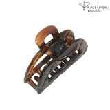 Parcelona French Elite Medium Covered Spring Tortoise Shell Jaw Hair Claw Clamp