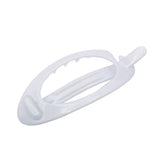 Parcelona French Plain Oval Small Celluloid Metal Free Hair Barrette for Women