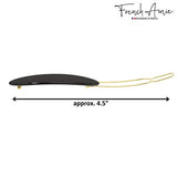 French Amie Narrow Oblong Small Set of 2 Hair Slide-in Barrette Clips