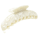 French Amie Contour Large 4 ¾” Celluloid Handmade Jaw Hair Claw Clip for Women
