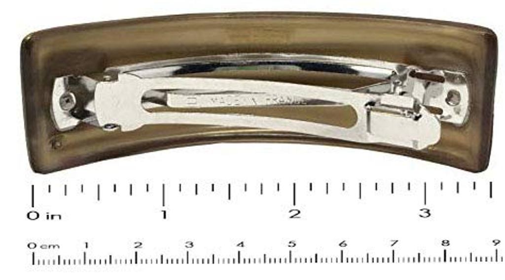 Parcelona French Pink Touch Curved Cellulose Volume Hair Clip Barrette