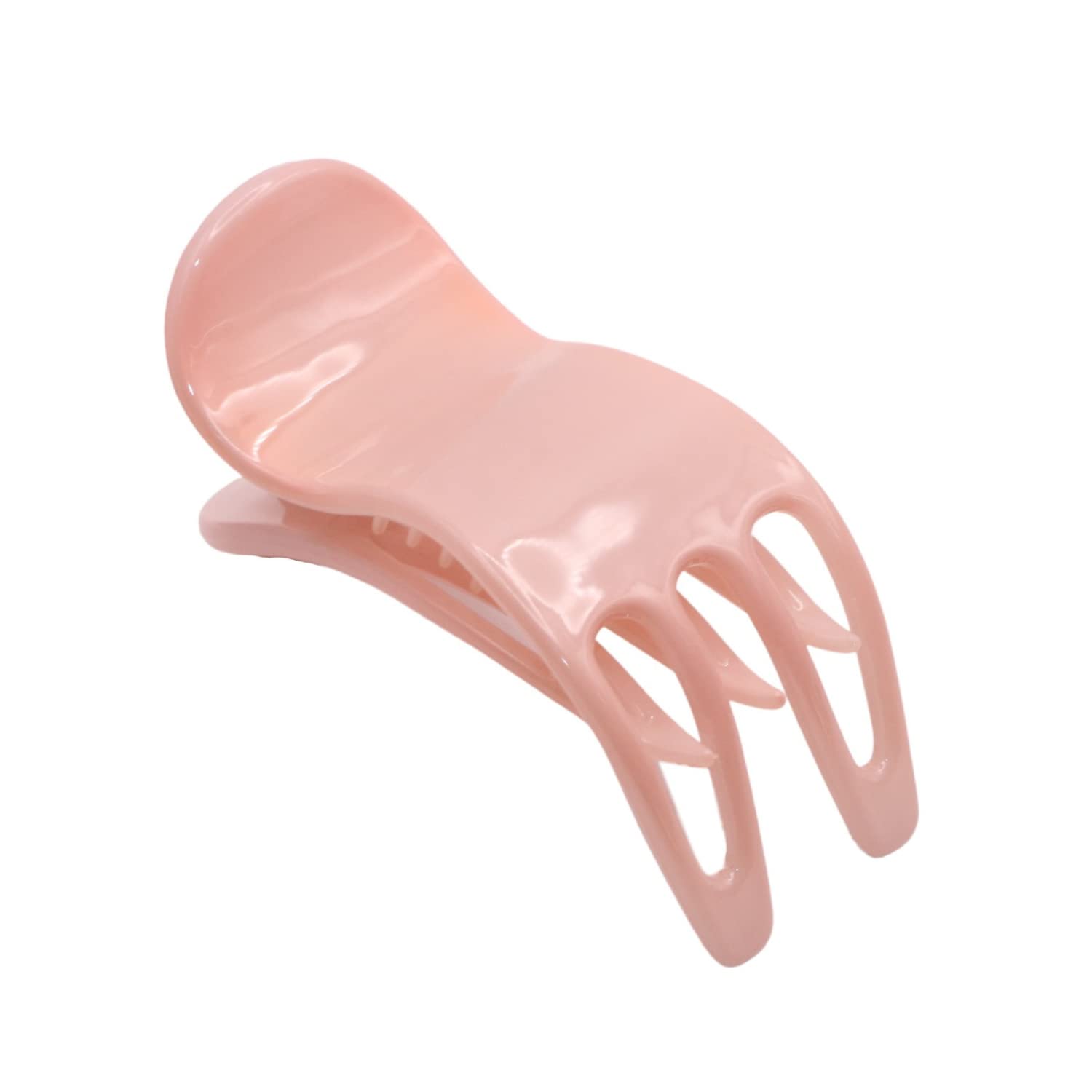 Parcelona French Simply Bear Paw Medium 3” Celluloid Hair Claw Clip for Women