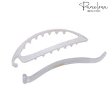 Parcelona French Plain Oval Simple Large Metal Free Hair Barrette for Women