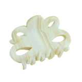 French Amie Flower Small 2 1/4"Handmade Cellulose Covered Spring Hair Claw Clips