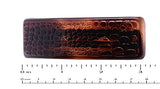 Parcelona French Croco Black Tortoise Shell Wide Strong Grip Clip Hair Barrette