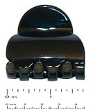 Parcelona French Duo Plain Shell And Black Celluloid Set of 2 Small Hair Claws