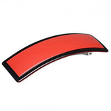 French Amie Medium Red With Black Rim Wide Bar Handmade Hair Clip Barrette-French Amie-ebuyfashion.com