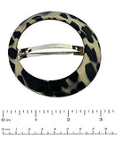 Parcelona French Big Circle Large Tokyo Round Side Slide Hair Clip Barrette