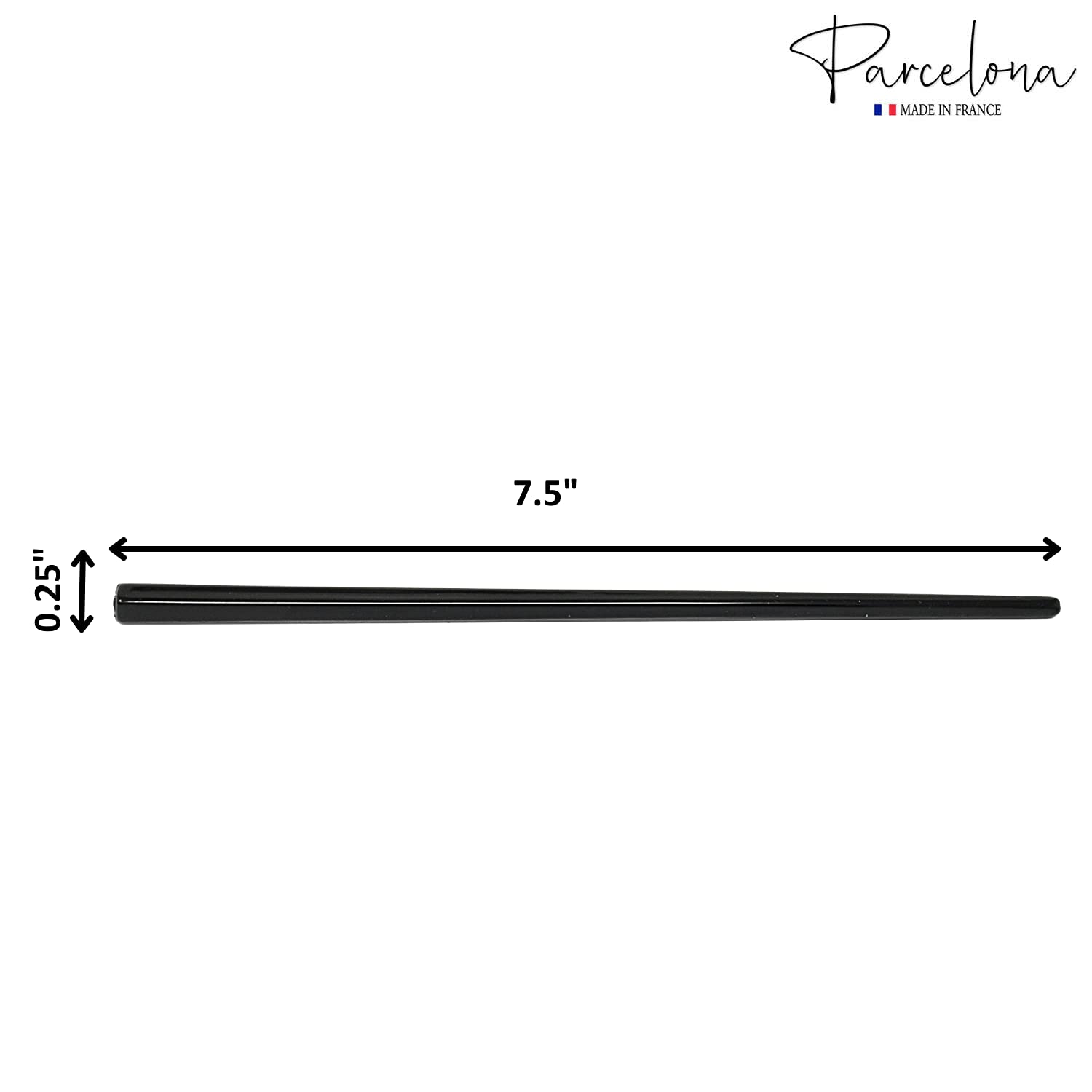 Parcelona French Classic Cellulose Acetate Large Hair Sticks(3 pcs)