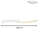 French Amie Narrow Oblong Small Set of 2 Hair Slide-in Barrette Clips