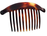 Parcelona French 11 Teeth Set of 2 Tortoise Shell Interlocking Side Hair Comb-ebuyfashion.com-ebuyfashion.com