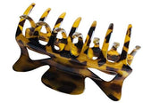 Parcelona France Savana Medium 3.5 Inch Covered Spring Jaw Claw Hair Clip