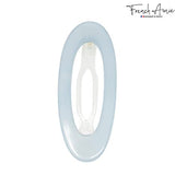 French Amie Oval Cut Out Small Handmade Celluloid Snap Hair Barrette for Women
