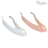 Parcelona French Small 3 ¾” Celluloid Set of 2 Banana Hair Clips for Women