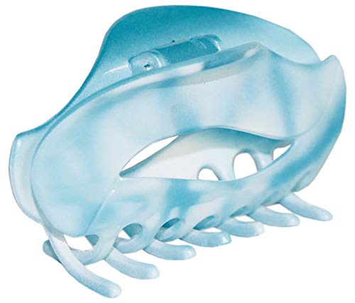 Parcelona French Swift Turquoise N White Medium Jaw Hair Claw Clip Clamp