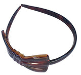 Parcelona French Bow Brown Tortoise Shell Celluloid Acetate Flexible Headband-ebuyfashion.com-ebuyfashion.com