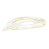 French Amie Oval Cut Out Small Celluloid French Side Slide-in Barrette Clips