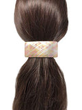 Parcelona French Bar Pink Touch on Golden Wide Large Hair Clip Barrette