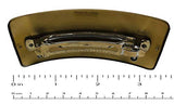 Parcelona French Bar Pink Touch on Golden Wide Large Hair Clip Barrette
