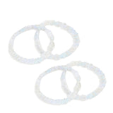Parcelona Flexible Set of 4 Chenille Ponytail Holder Elastic Hair Ties