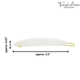 French Amie Narrow Oblong Small Set of 2 Hair Slide-in Barrette Clips