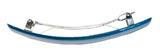 Parcelona French Silver Streaks Bright Blue Strong Grip Hair Clip Barrette