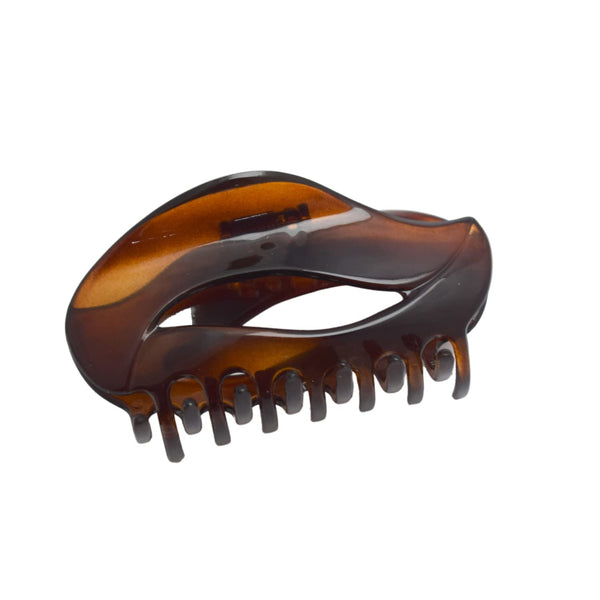 Parcelona French Swift Shell Jaw Hair Claw Clip Clamp with Covered Spring