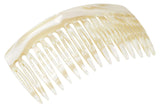 French Amie Handmade Ivory Cream Celluloid Acetate 16 Teeth Side Hair Comb