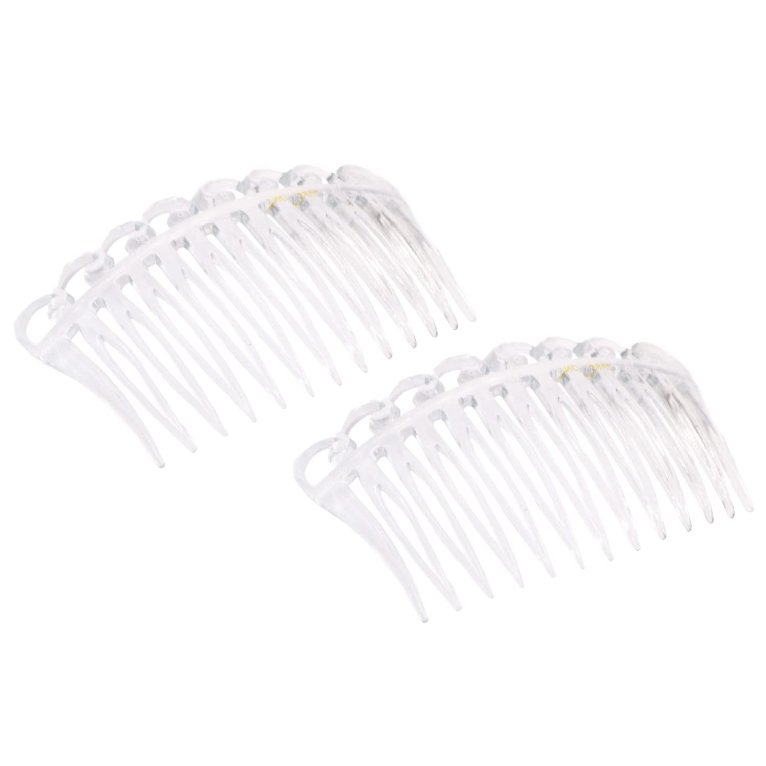 Parcelona French Swirl Savana Small Celluloid Set of 2 Side Hair Combs for Women
