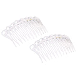 Parcelona French Swirl Savana Small Celluloid Set of 2 Side Hair Combs for Women