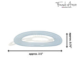 French Amie Oval Cut Out Small Handmade Celluloid Snap Hair Barrette for Women